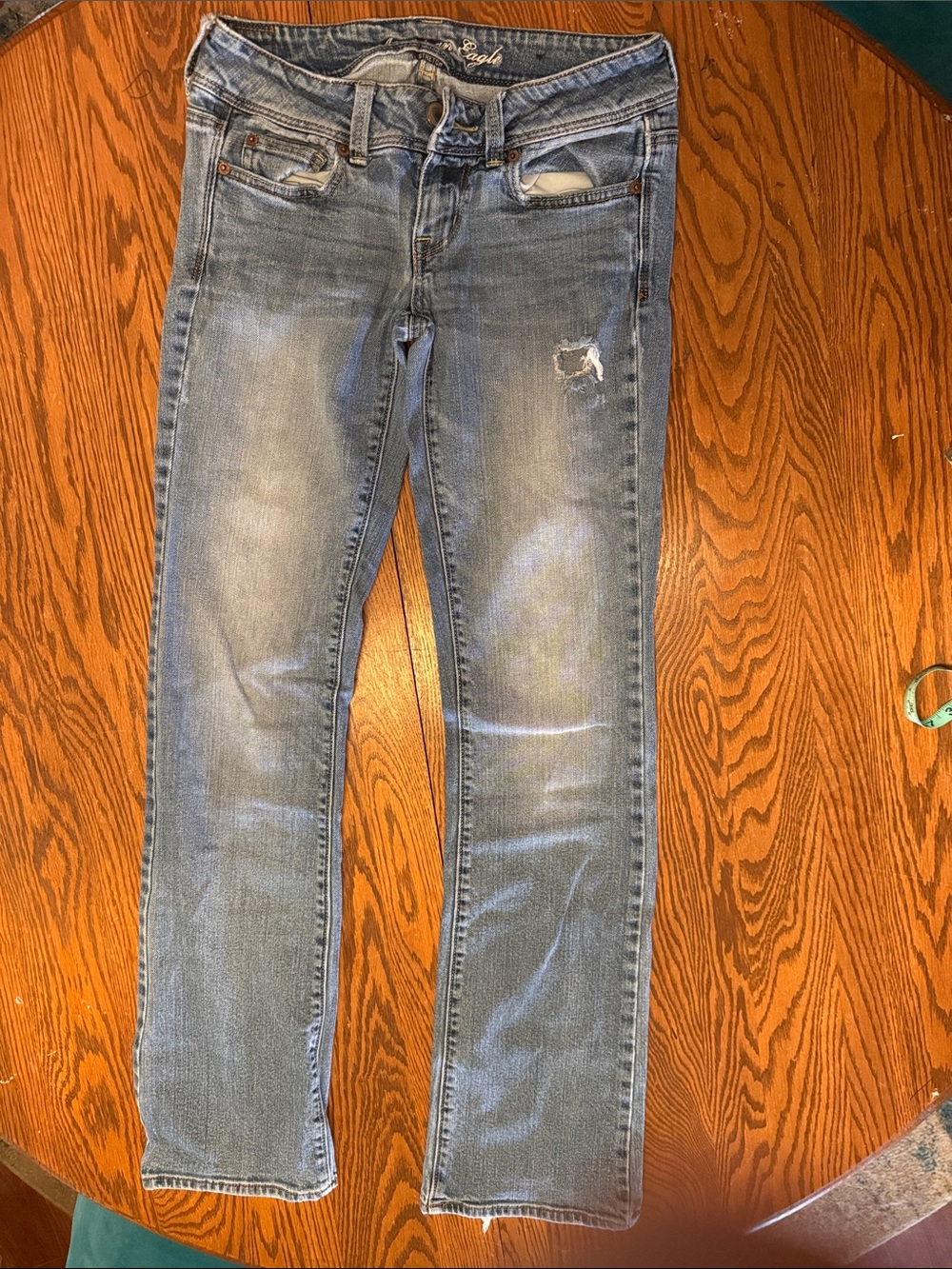 American Eagle Outfitters Light Blue Straight Leg Jeans